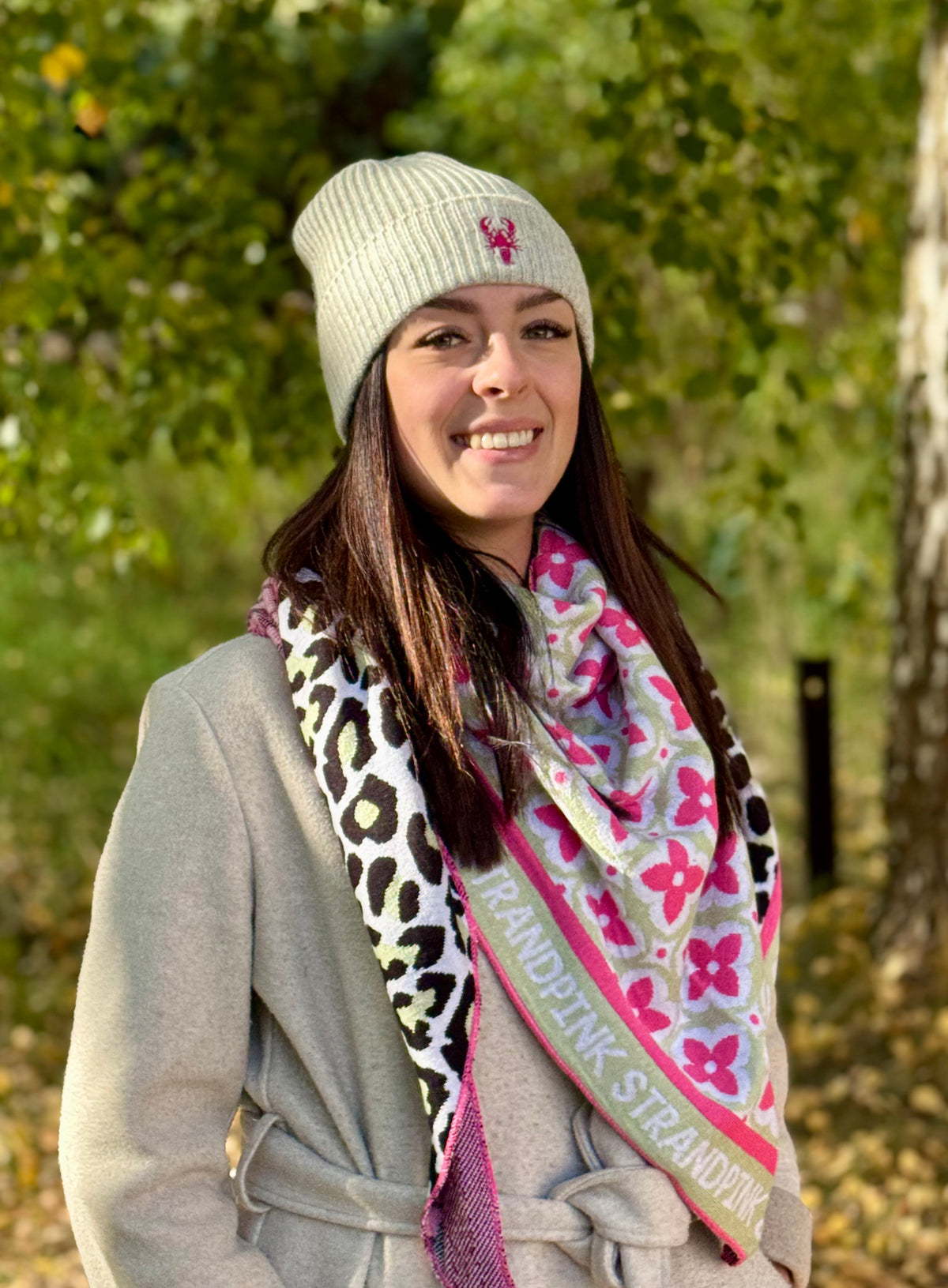 Zwillingsherz Schal „Strandpink“ bunt