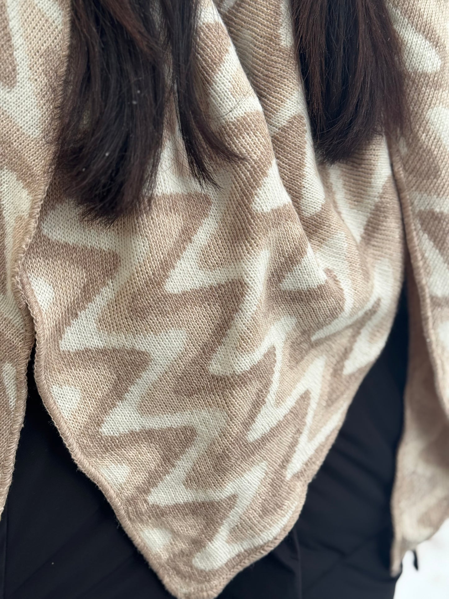Zwillingsherz Schal Waves beige