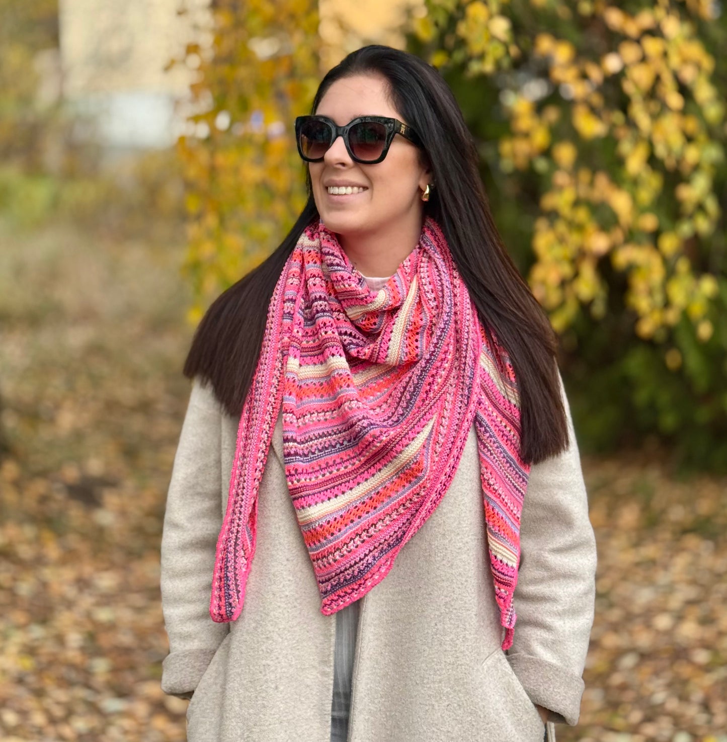 Zwillingsherz Schal „Strick Mix“ pink