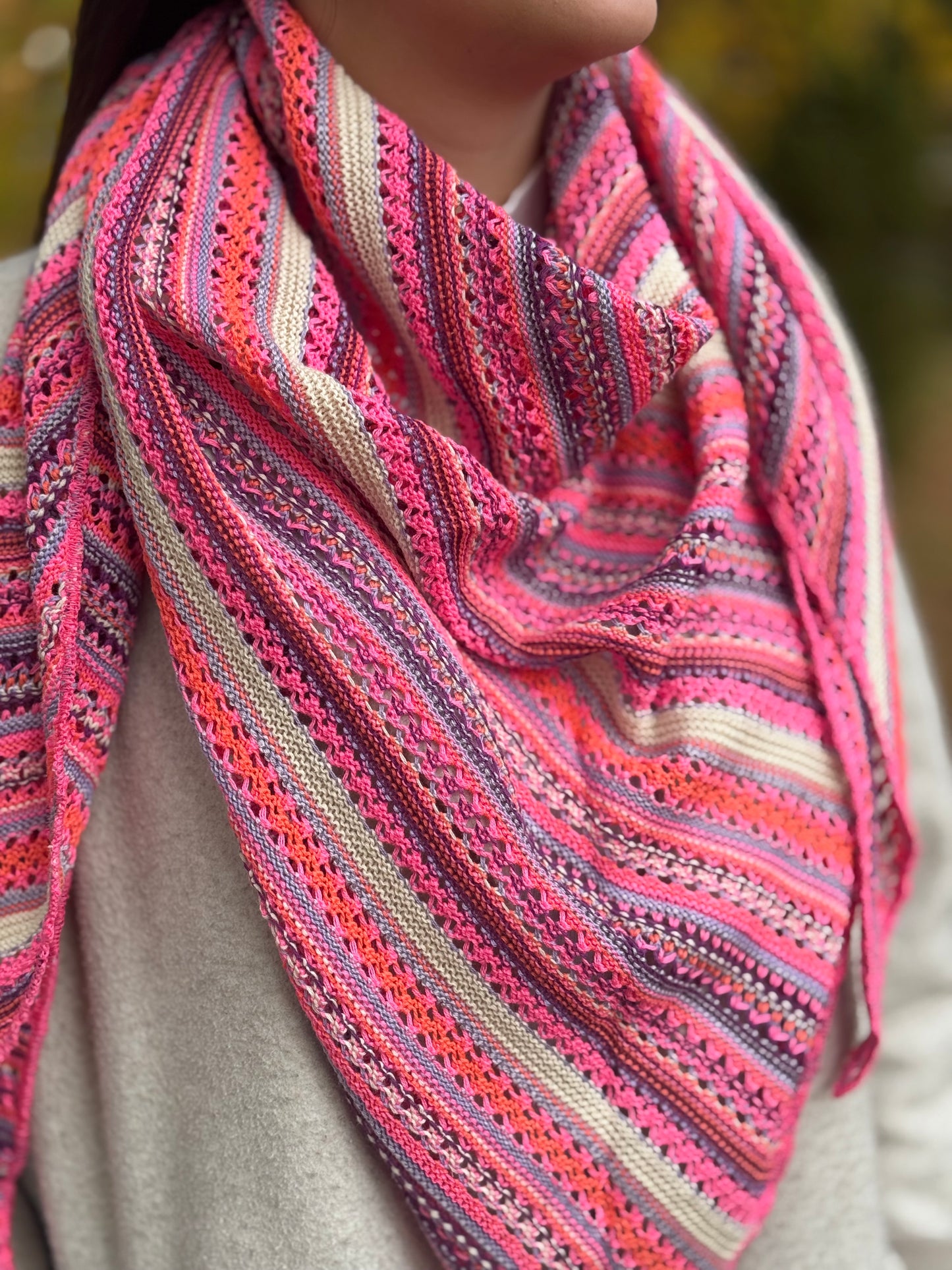 Zwillingsherz Schal „Strick Mix“ pink