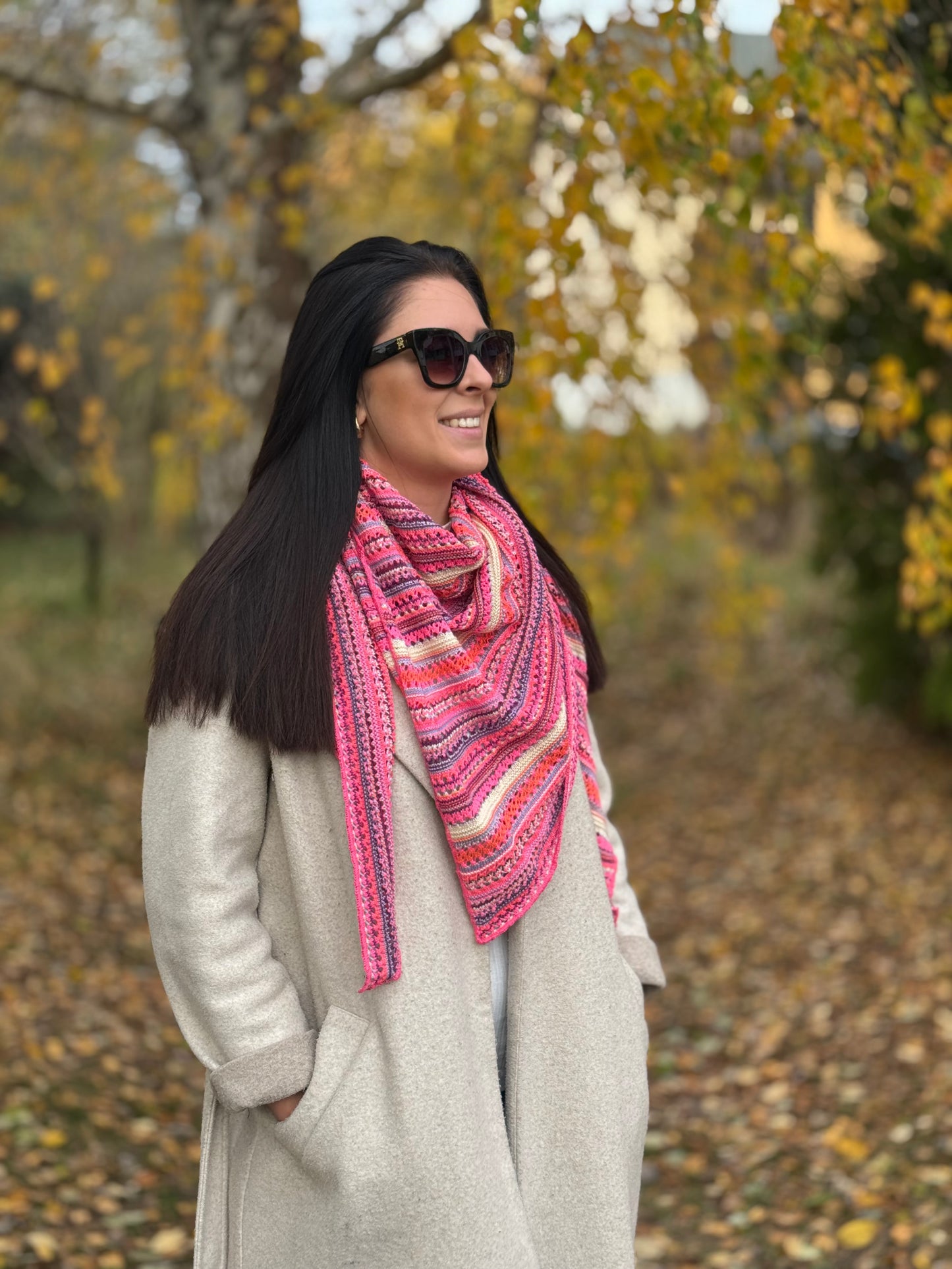 Zwillingsherz Schal „Strick Mix“ pink